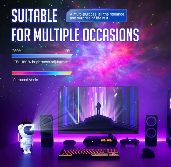 Astronaut Space Projector β LED Galaxy & Nebula Light for Bedroom, Living Room & Kids